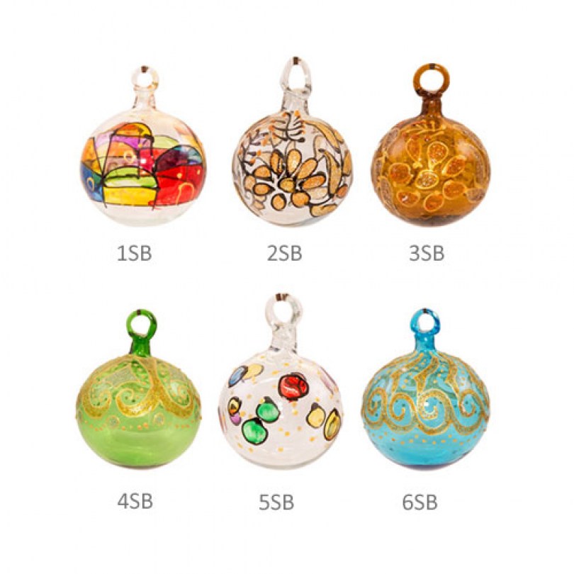 Decorated Small Glass Balls