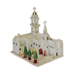 Small Nativity Church Model in Ceramic